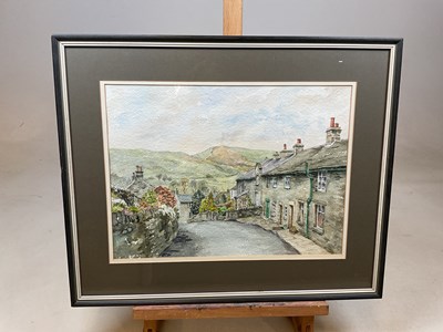 Lot 363 - PAM ELLIS; watercolour, 'Castleton, Derbyshire'...