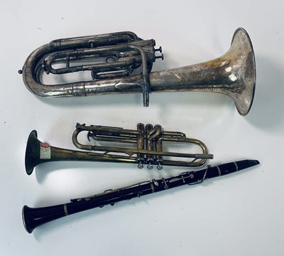 Lot 48 - Three musical instruments, comprising a Besson...