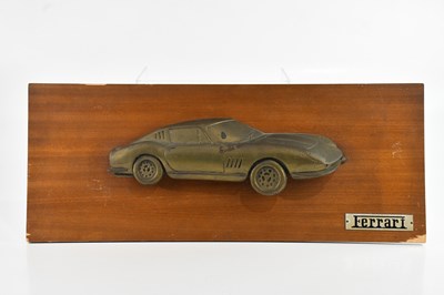 Lot 422 - FERRARI; a vintage plaque representing a...