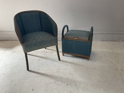 Lot 1199 - LLOYD LOOM; a chair and linen basket, height...