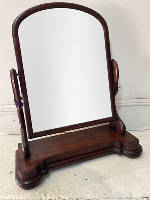 Lot 1187 - A Victorian mahogany toilet mirror, height 82cm.