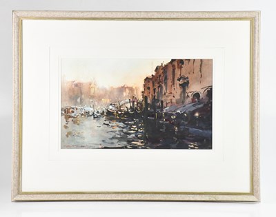 Lot 47 - BERNARD MCDONALD; watercolour, Venice scene,...