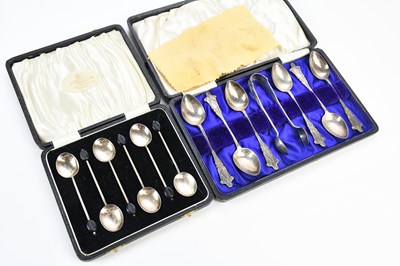 Lot 271 - A cased set of six George V hallmarked silver...
