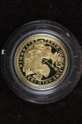 Lot 540 - An Elizabeth II £10 1/10 oz gold coin,...