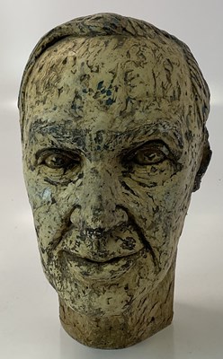 Lot 118 - A weathered resin bust of a gentleman, height...