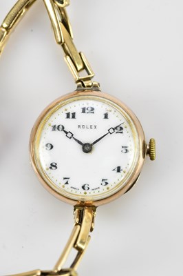 Lot 1034 - ROLEX; an Art Deco lady's yellow gold watch...