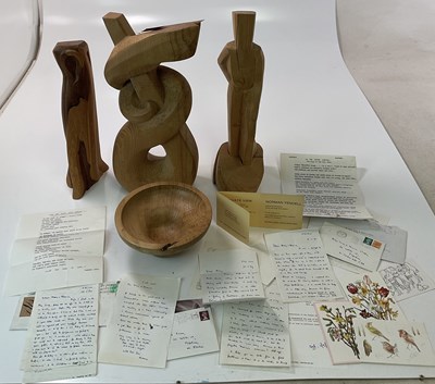 Lot 116 - NORMAN YENDELL; three wooden carvings...