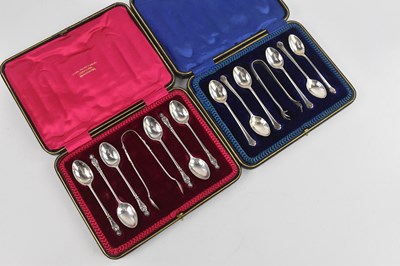 Lot 264 - A cased set of six George V hallmarked silver...