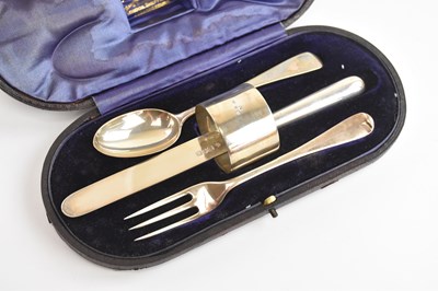 Lot 267 - An Edwardian hallmarked silver matched...