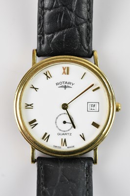 Lot 1069 - ROTARY; a gentleman's 9ct gold cased...