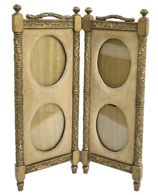 Lot 334 - An early 20th century gilt framed two section...