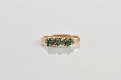 Lot 623 - A yellow gold 10ct dress ring marked 10kp, set...