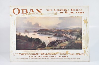Lot 1408 - OBAN; a vintage advertising card sign, 'Travel...