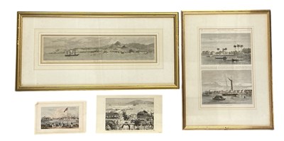 Lot 247 - Four 18th century coloured and hand coloured...