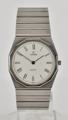 Lot 1644 - CONCORD; a vintage gentleman's stainless steel...
