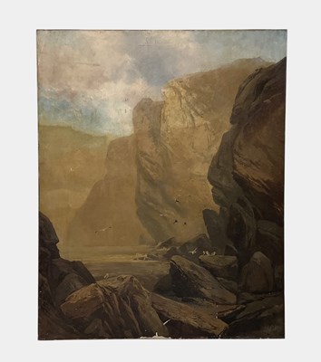 Lot 1673 - CLARENCE HENRY ROE (1850-1909), large oil on...