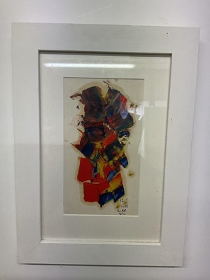 Lot 301 - ANTAL BIRÓ (1907-1990); oil on paper, abstract...