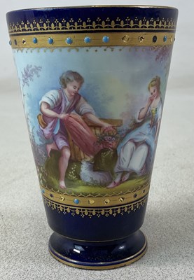 Lot 238 - IN THE STYLE OF SÈVRES; a porcelain tapering...
