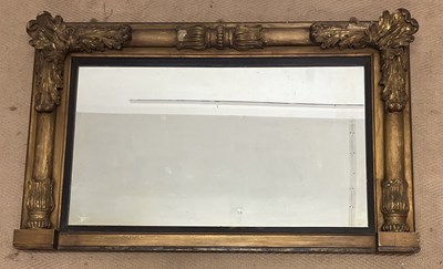 Lot 523 - A Victorian giltwood overmantel mirror, 40 x...