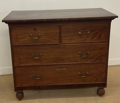 Lot 486 - A mahogany chest of two short over two long...