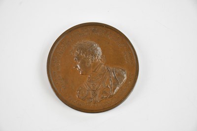 Lot 1439 - COMMEMORATIVE MEDAL; a George III bronze...