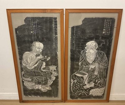 Lot 262 - A large and unusual pair of Chinese black and...