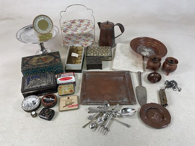 Lot 108 - A group of metalware including copper and...