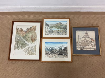 Lot 260 - RICHARD SHENFIELD; watercolour, 'Kumbum - The...