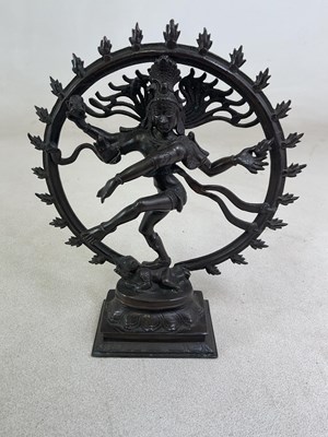 Lot 255 - An Indian bronze figure of Shiva Nataraja,...