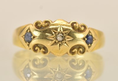 Lot 1286 - A Victorian 18ct yellow gold diamond and...