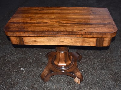 Lot 1591 - A Victorian rosewood card table