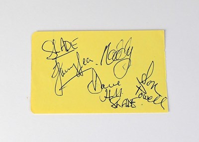 Lot 546 - SLADE; an autograph book page bearing the...