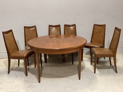 Lot 1063 - G PLAN; a Fresco teak circular dining table,...