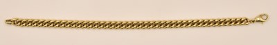 Lot 1441 - A 14ct yellow gold heavy curb bracelet, with...