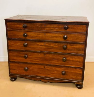 Lot 731 - A 19th century mahogany secretaire chest with...