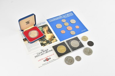 Lot 1598 - A small quantity of coins including a silver...