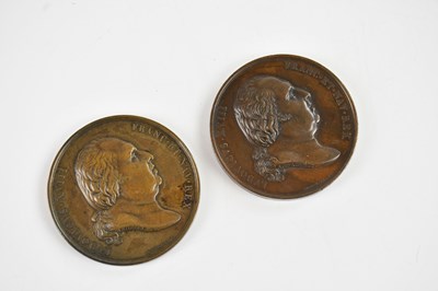 Lot 1451 - COMMEMORATIVE MEDAL; two French commemorative...