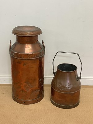 Lot 109 - GOODWINS DAIRIES WHITCHURCH; a copper milk...