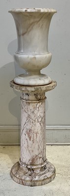 Lot 1218 - A large and impressive reproduction marble urn...