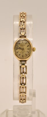 Lot 1634 - GENEVE; a lady's 9ct yellow gold crown wind...