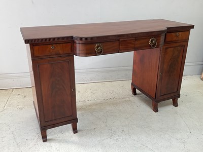 Lot 1102 - A Victorian mahogany twin pedestal sideboard,...