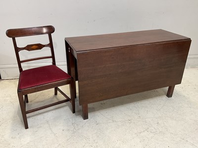 Lot 1142 - A 19th century drop-leaf dining table, on...