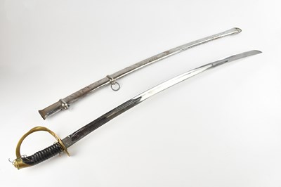 Lot 500 - A possibly US reproduction cavalry sabre,...