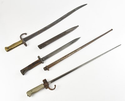 Lot 490 - A group of three bayonets comprising a...