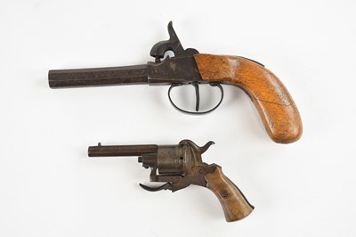 Lot 531 - A percussion cap pistol with octagonal barrel,...