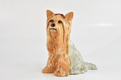 Lot 222 - BESWICK; a Yorkshire terrier, height 26cm.
