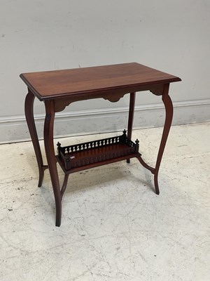 Lot 1190 - An Edwardian mahogany rectangular gallery...
