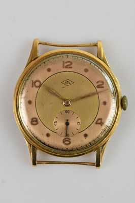 Lot 1045 - ATC; a gentleman's 18ct gold cased wristwatch,...