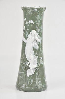 Lot 1568 - ROSENTHAL; an Art Nouveau style green vase,...
