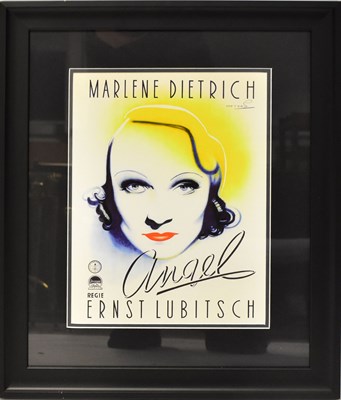 Lot 426 - MARLENE DIETRICH; a reproduction poster for...